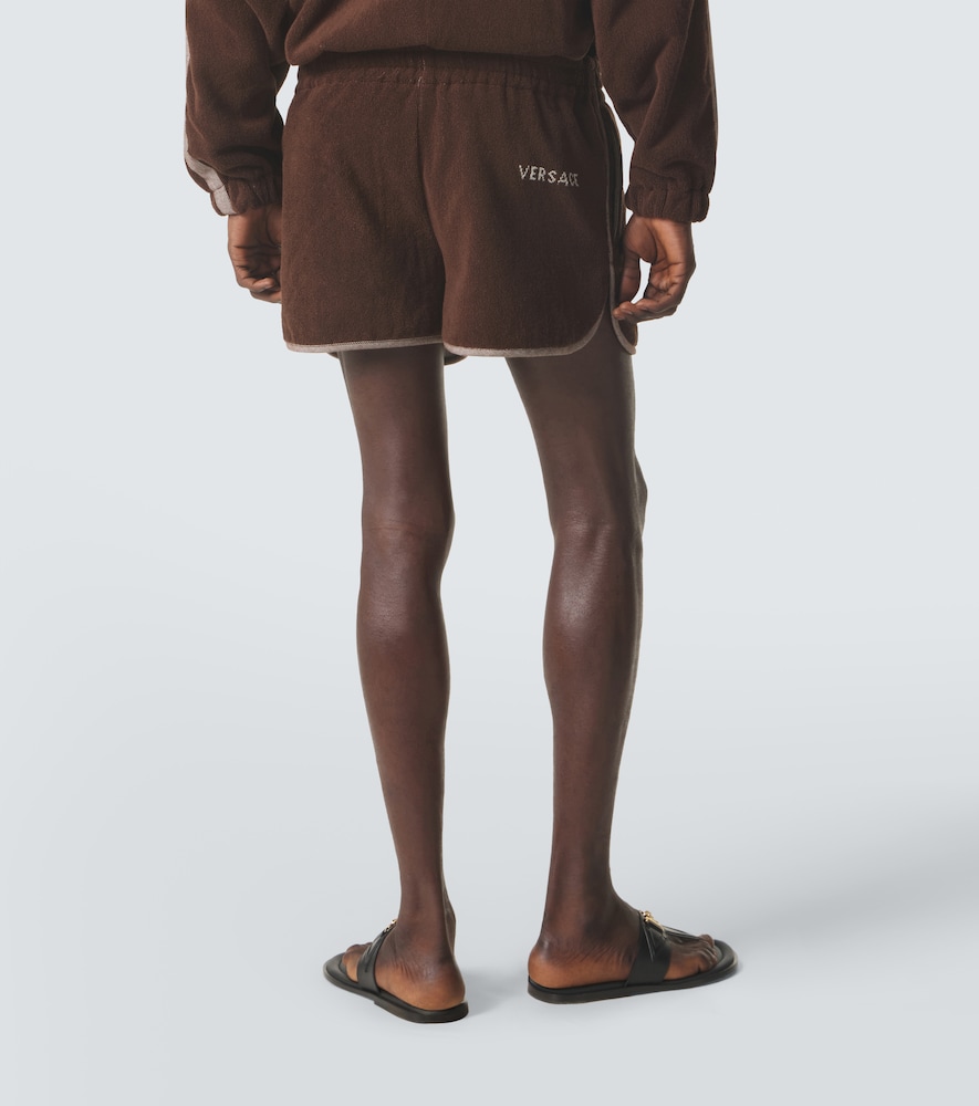  Versace Versace Logo Cotton Terry Shorts 