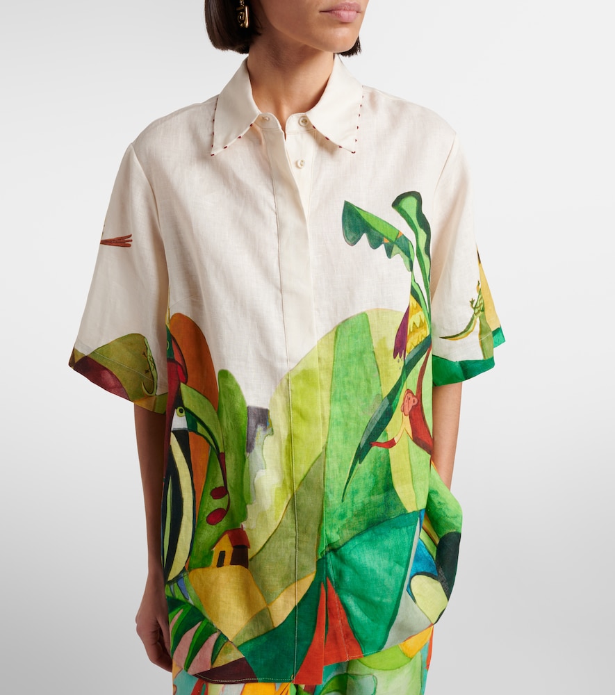 Alémais X Mokshini Linen Bowling Shirt