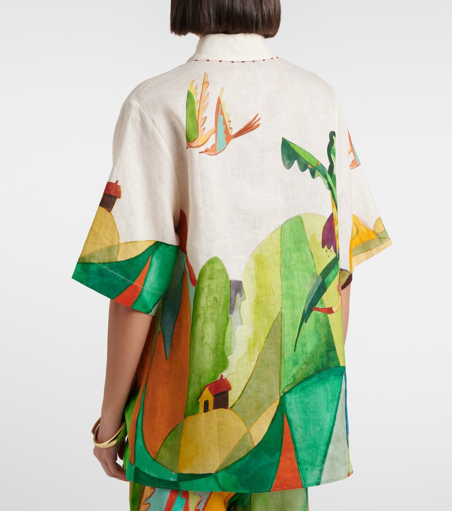 Alémais X Mokshini Linen Bowling Shirt