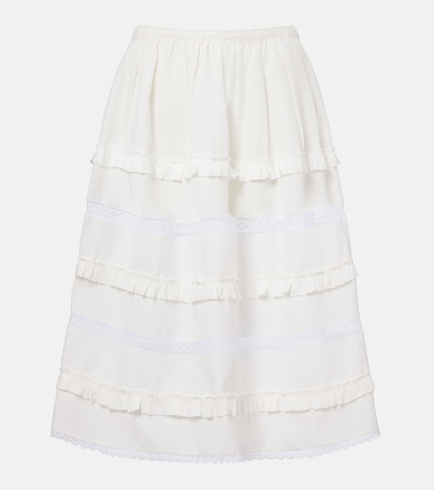 Prada Linen midi skirt