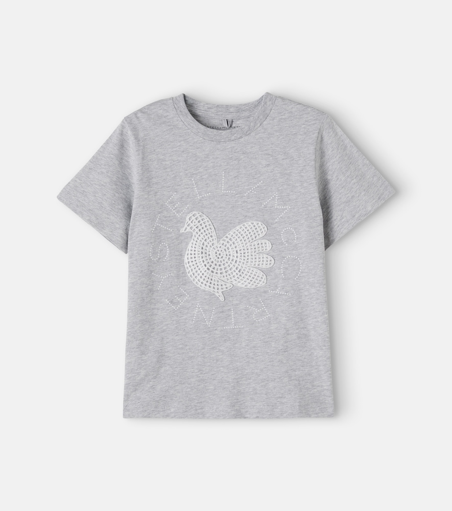 T-shirt in jersey di cotone con ricamo