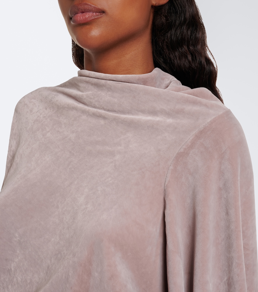 Cylinder Draped Velvet Top