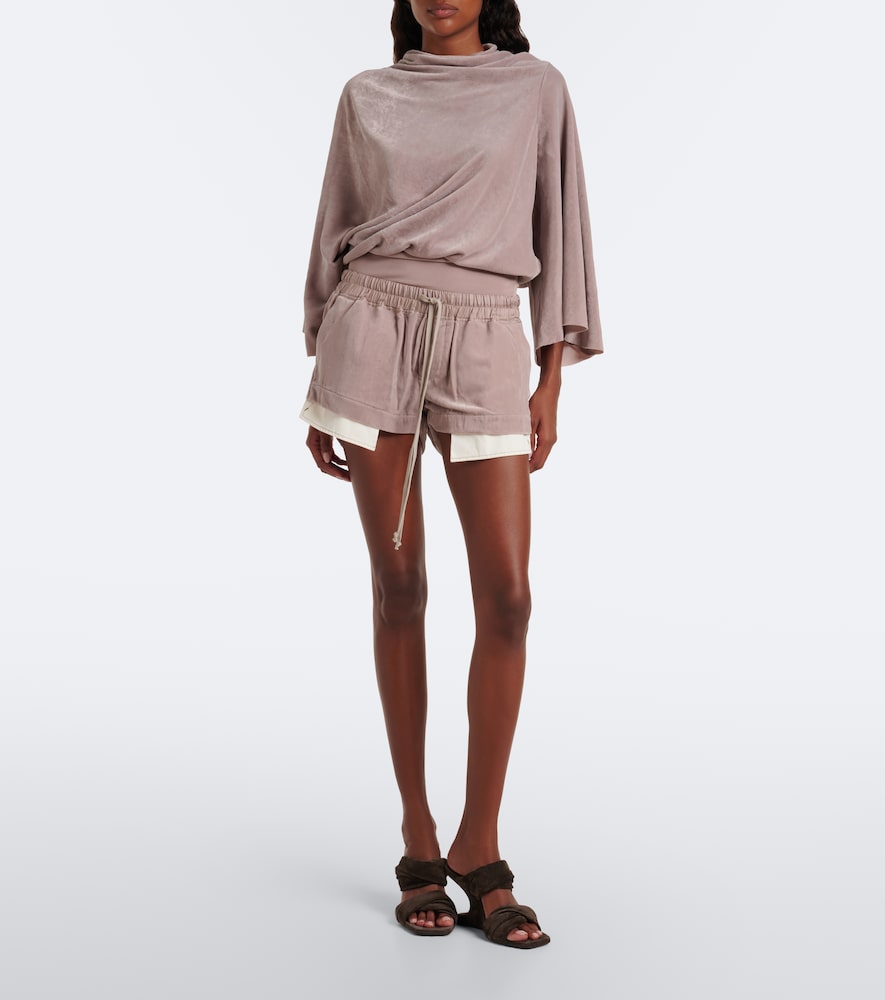 Cylinder Draped Velvet Top