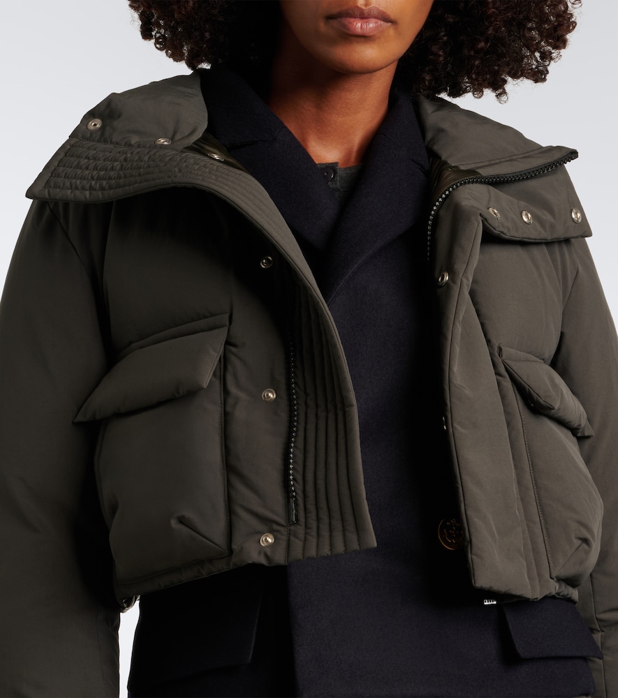 Layered Wool-Trimmed Down Jacket