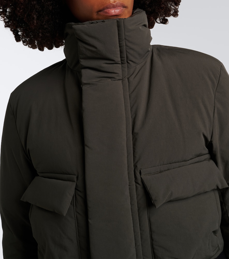 Layered Wool-Trimmed Down Jacket