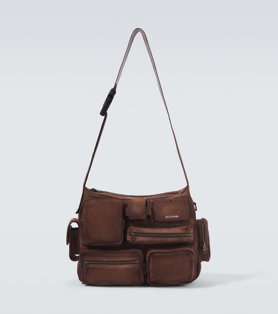 Messenger Bag Superbusy aus Veloursleder