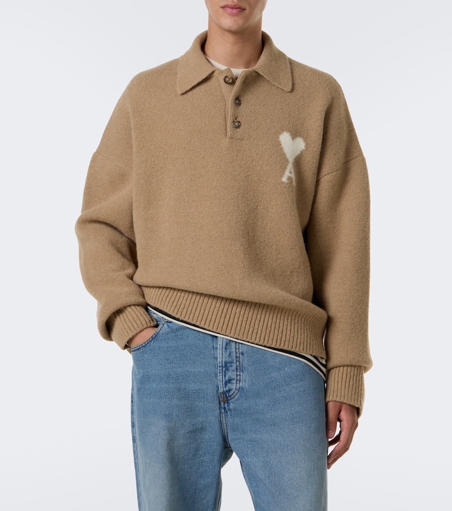 Ami De Coeur Alpaca And Wool-Blend Polo Sweater