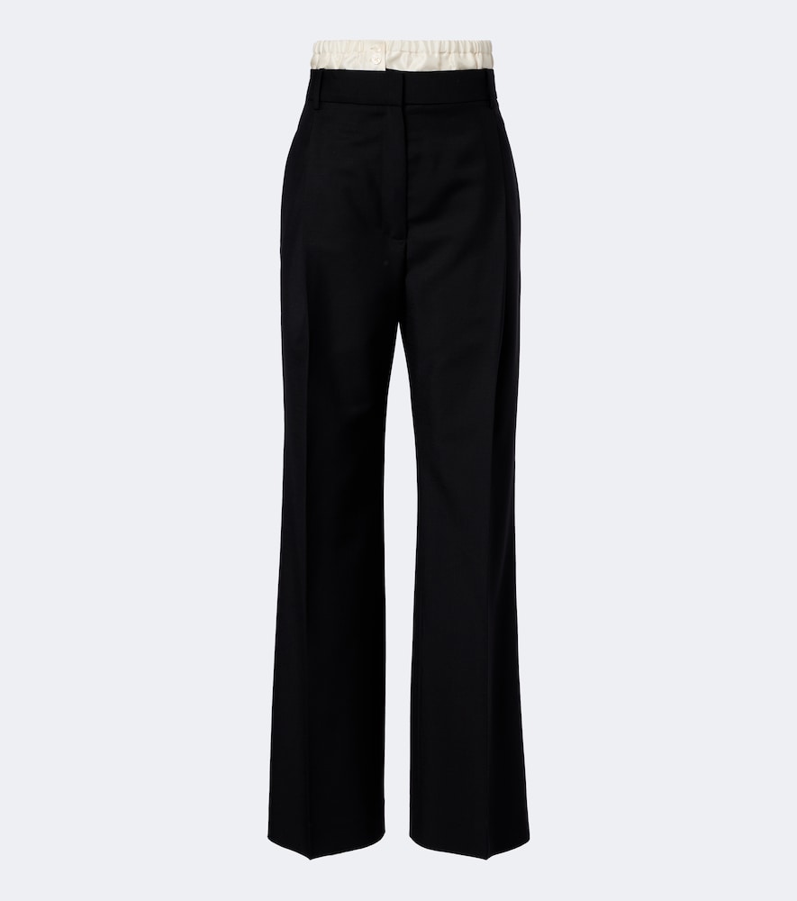 Róhe Pantaloni a gamba larga in lana e mohair