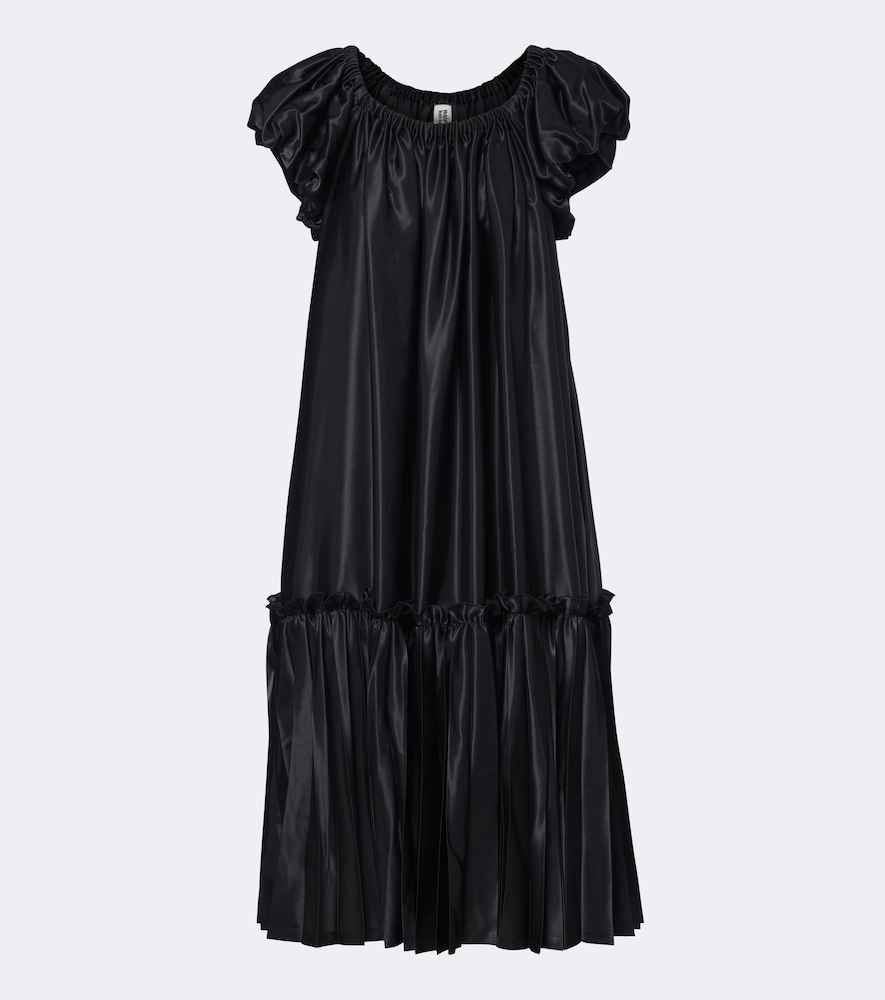 Gestuftes Midikleid aus Satin