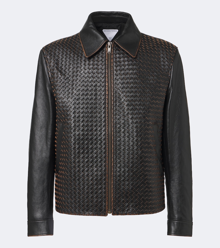 Jacke Intrecciato aus Leder