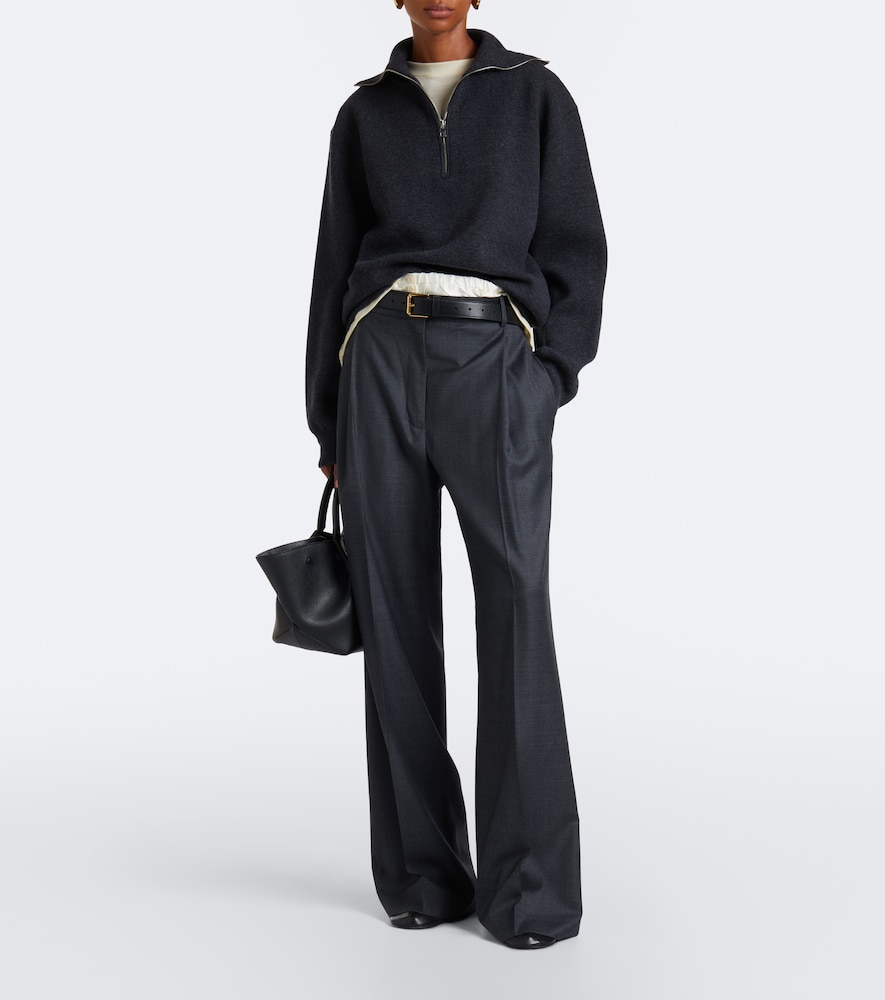 Róhe Wool And Cashmere Half-Zip Sweater
