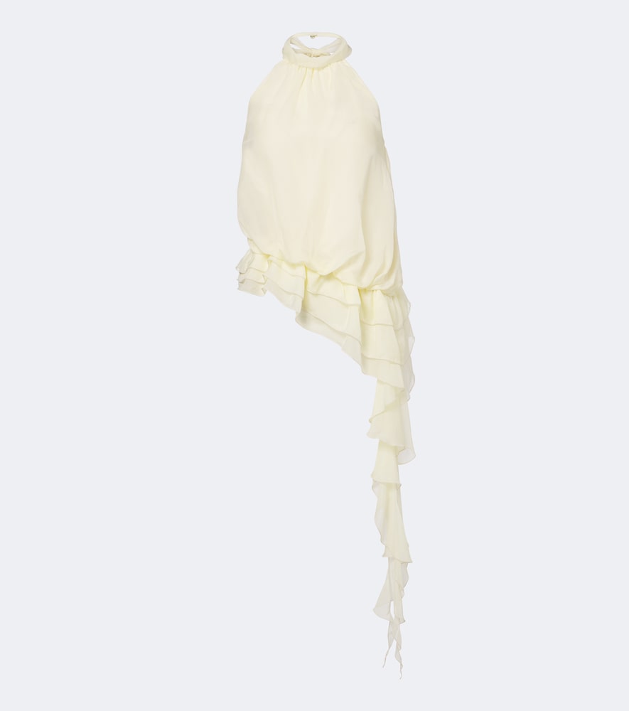 Ruffled Chiffon Halterneck Top