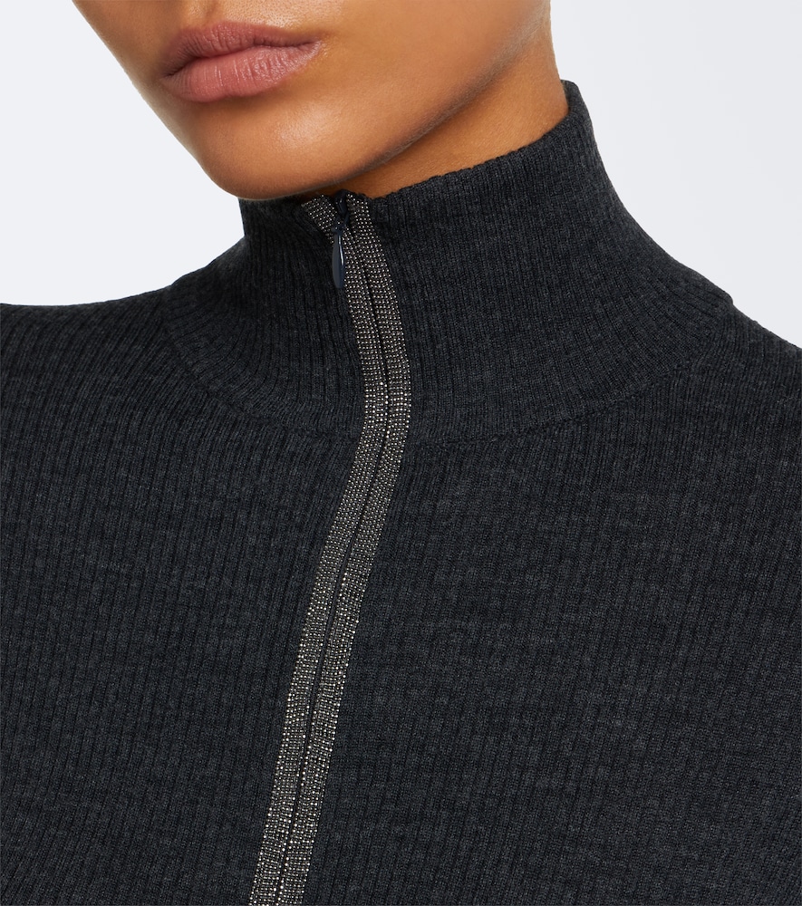 Monili Wool And Cashmere Half-Zip Sweater