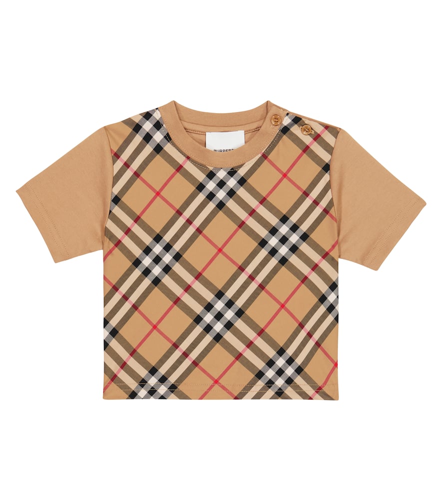 Burberry Kids Baby Vintage Check cotton-blend T-shirt