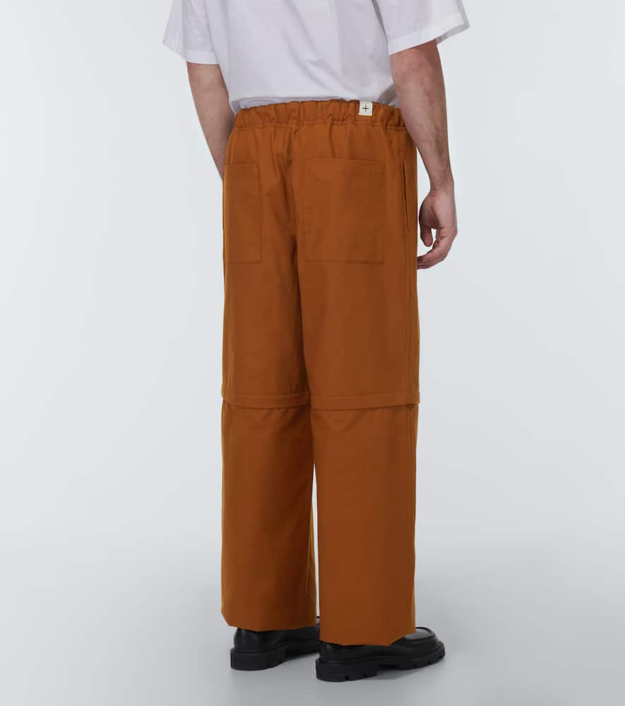 Jil Sander Wide-leg Cotton Pants In Tobacco