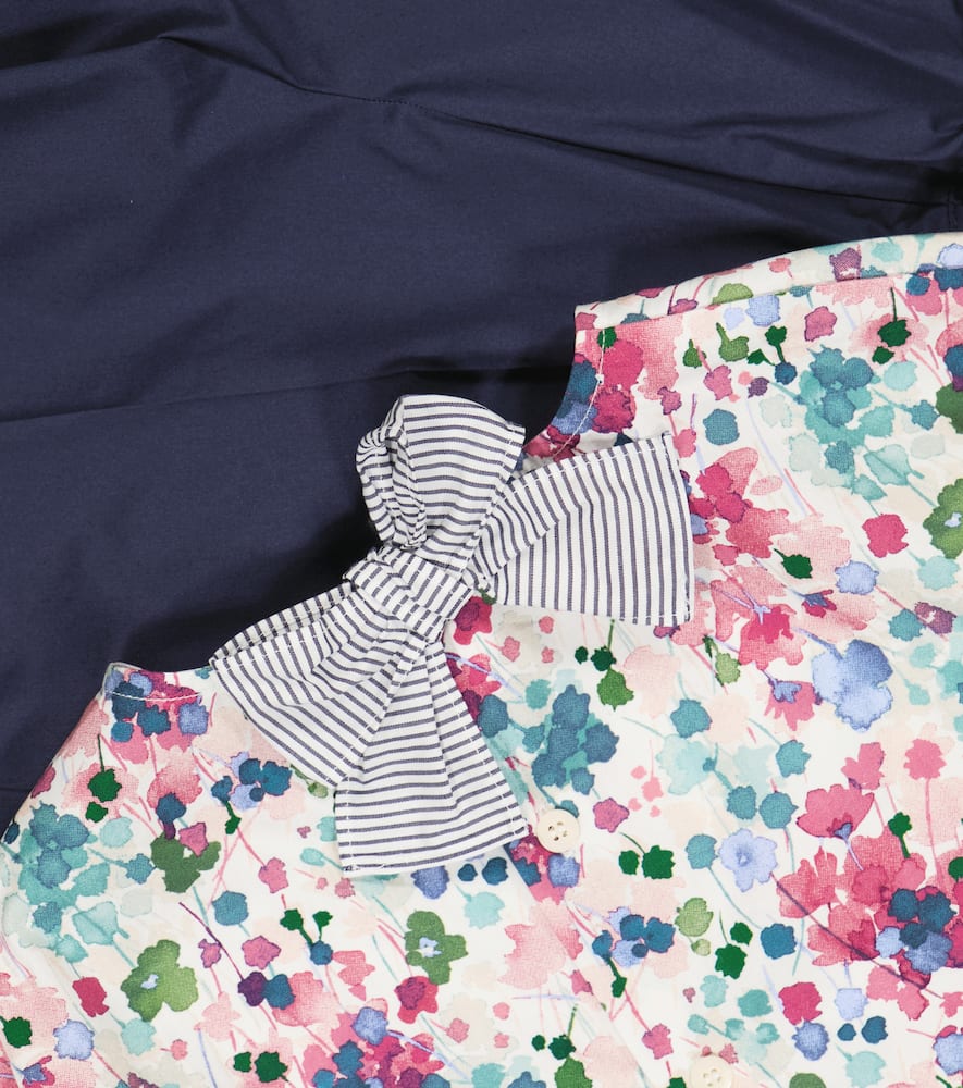 Shop Il Gufo Floral Cotton Top And Shorts Set In Cyclamen Pink