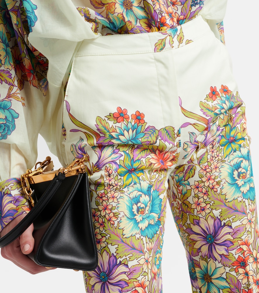  Etro Etro Floral Cotton-blend Flared Pants 