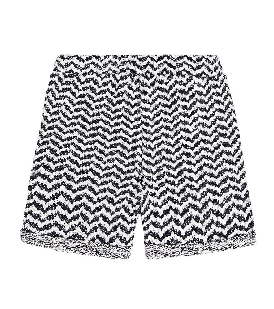 Scotch & Soda Intarsia Cotton-blend Knitted Shorts In Blue