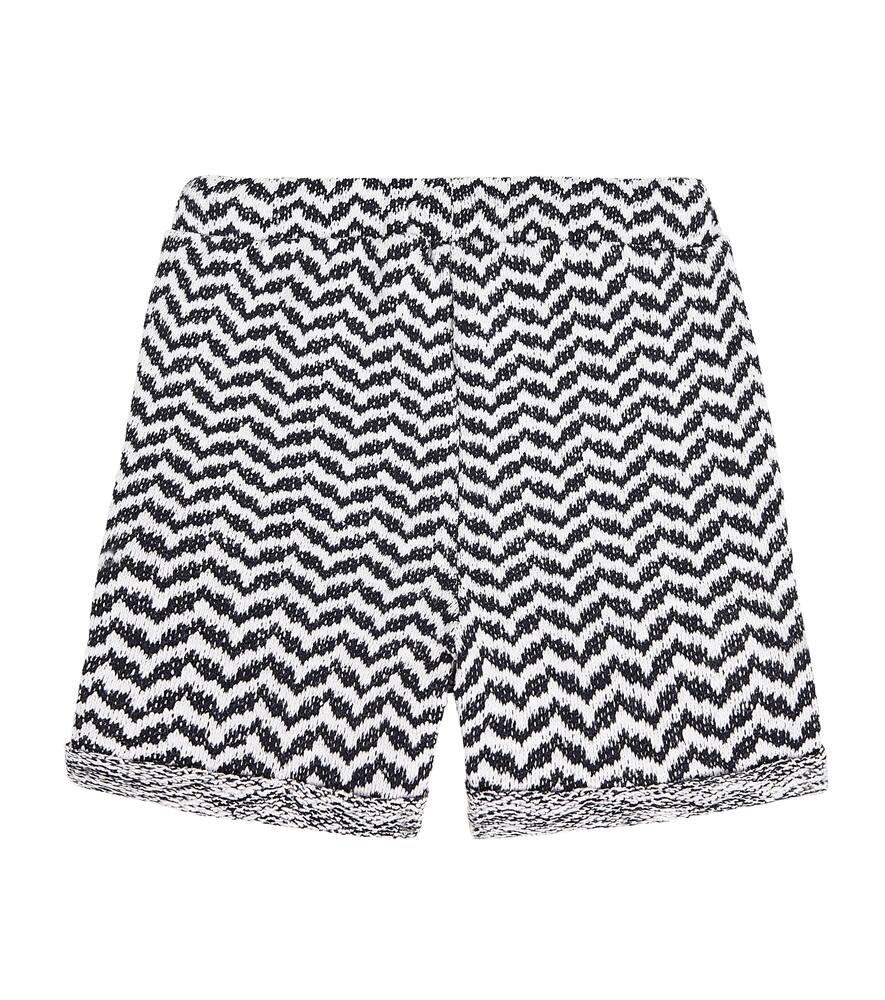 Shop Scotch & Soda Intarsia Cotton-blend Knitted Shorts In Blue