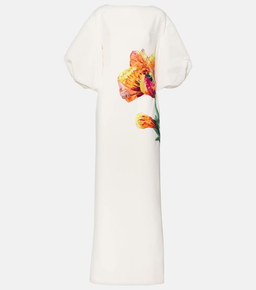 Amira embellished crêpe gown
