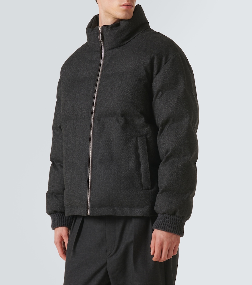  Berluti Berluti Herringbone Wool Puffer Jacket 