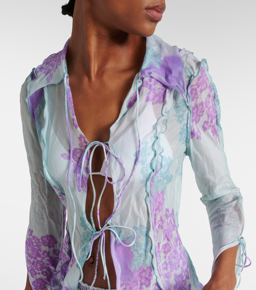 Cotton And Silk Chiffon Top