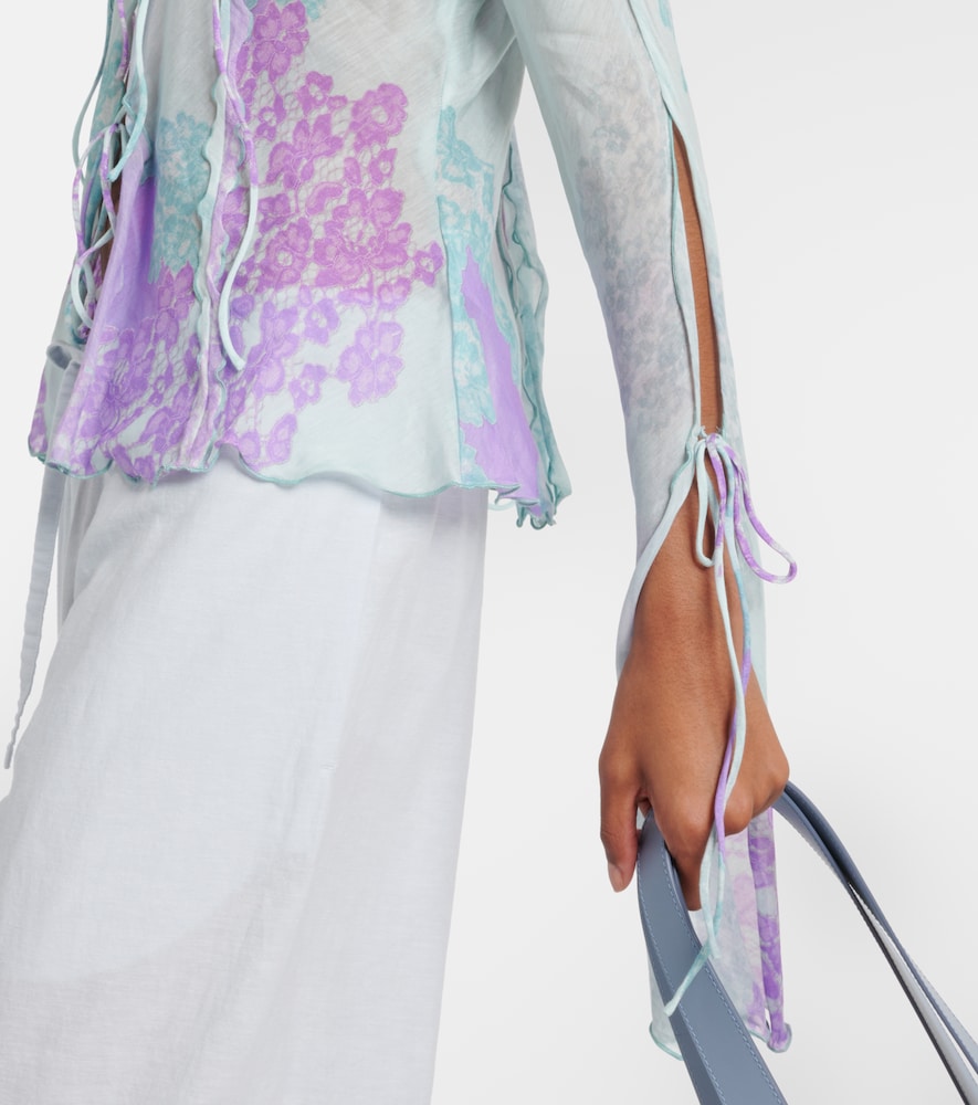 Cotton And Silk Chiffon Top