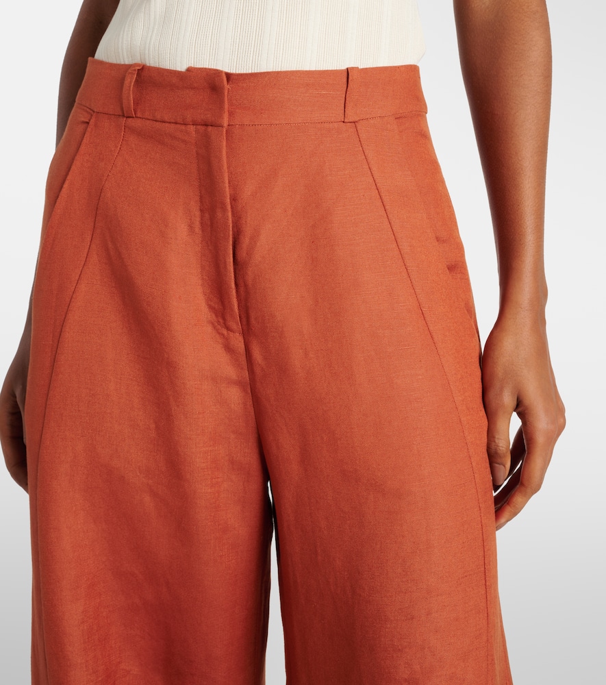 Adriana Degreas High-rise Wide-leg Pants In Cognac