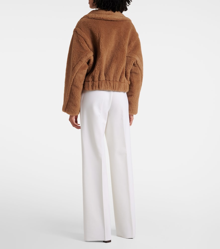 Shop Max Mara Gardone Camel Hair And Silk Teddy Coat In Brown