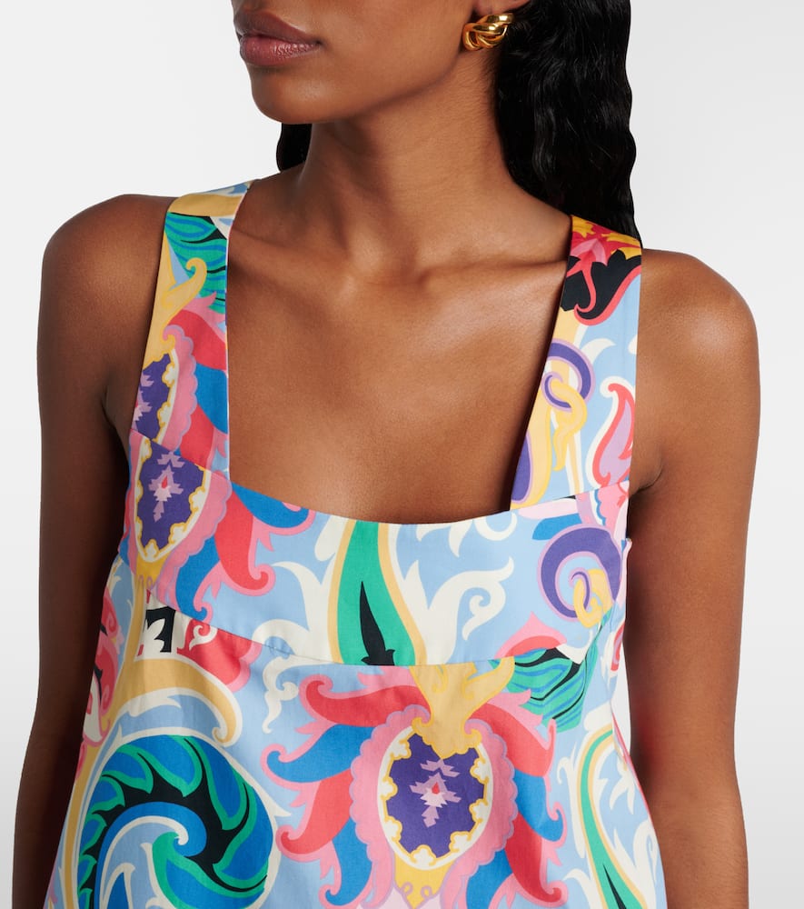 Etro Floral And Geometrical Print Mini Dress In Multi