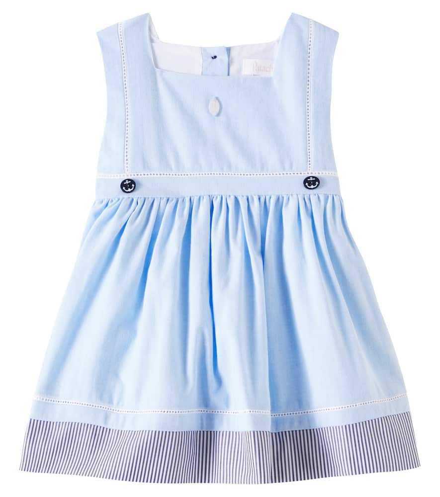 Patachou Baby Cotton Dress In Blue