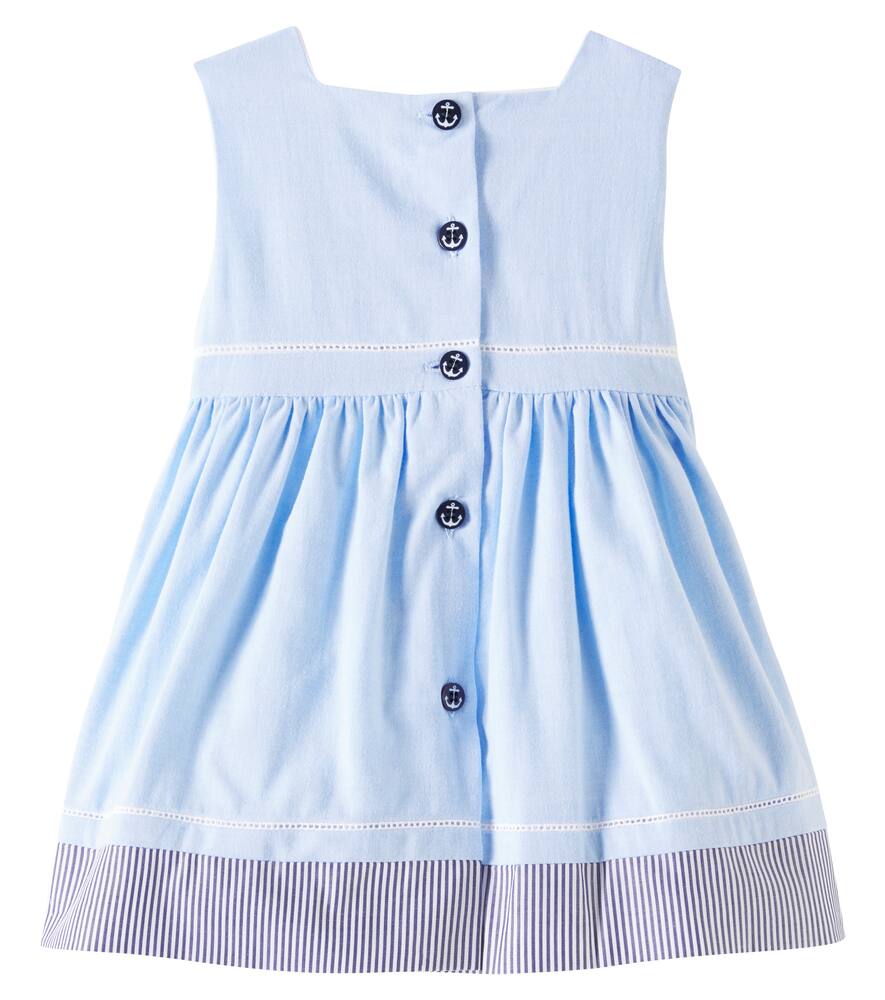 Patachou Baby Cotton Dress In Blue
