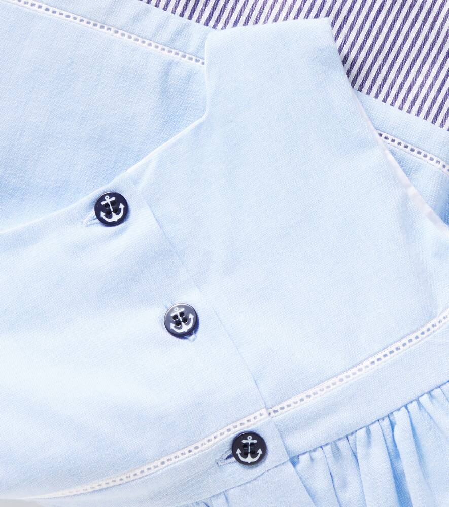 Patachou Baby Cotton Dress In Blue