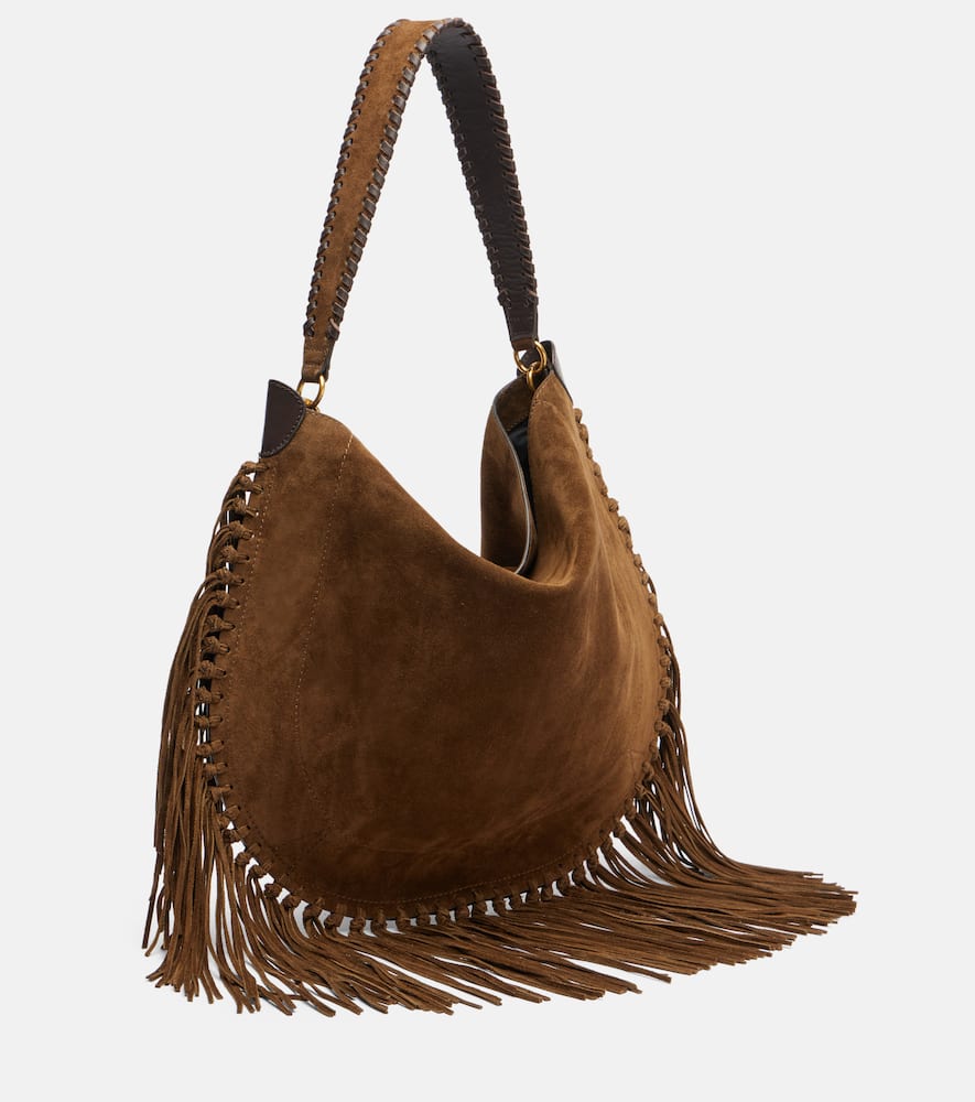 Isabel Marant Oskan Soft Large Suede Shoulder Bag In Multi