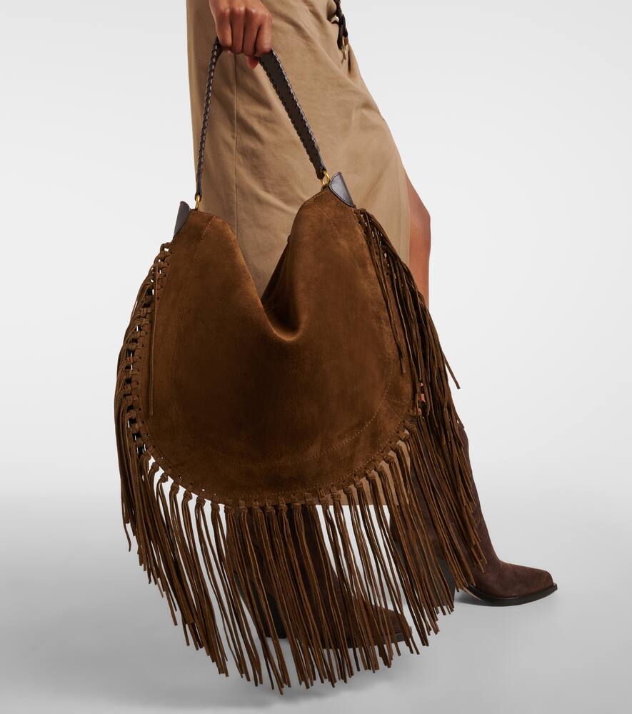 Isabel Marant Oskan Soft Large Suede Shoulder Bag In Multi