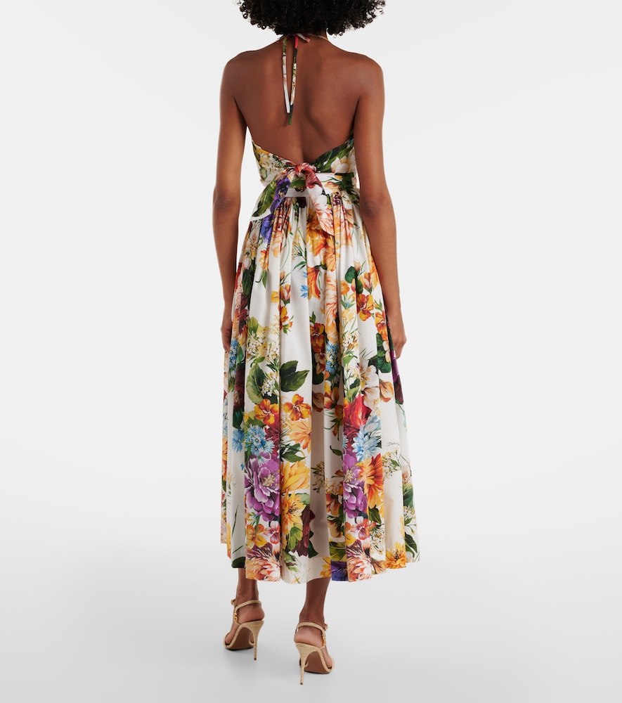 Dolce&Gabbana Floral Cotton Poplin Crop Top