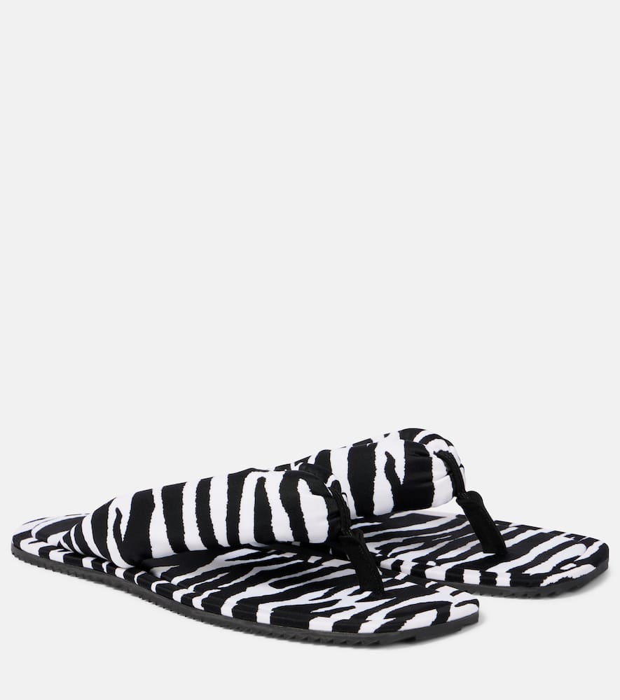 Shop Attico Indie Zebra-print Thong Sandals