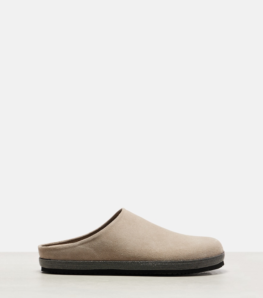 Monili Suede Clogs