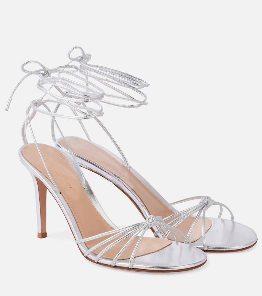 Gianvito Rossi Gwyneth metallic leather sandals