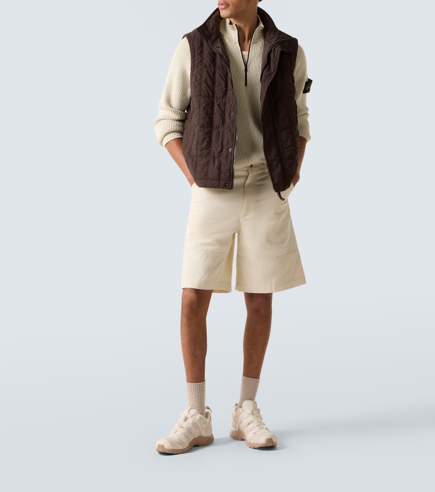 Stone Island Compass Wool And Cotton-blend Sweater In Neutral