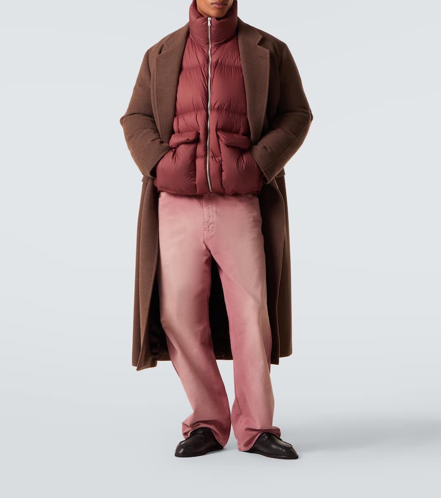 Auralee Faded Wide-leg Jeans In Pink