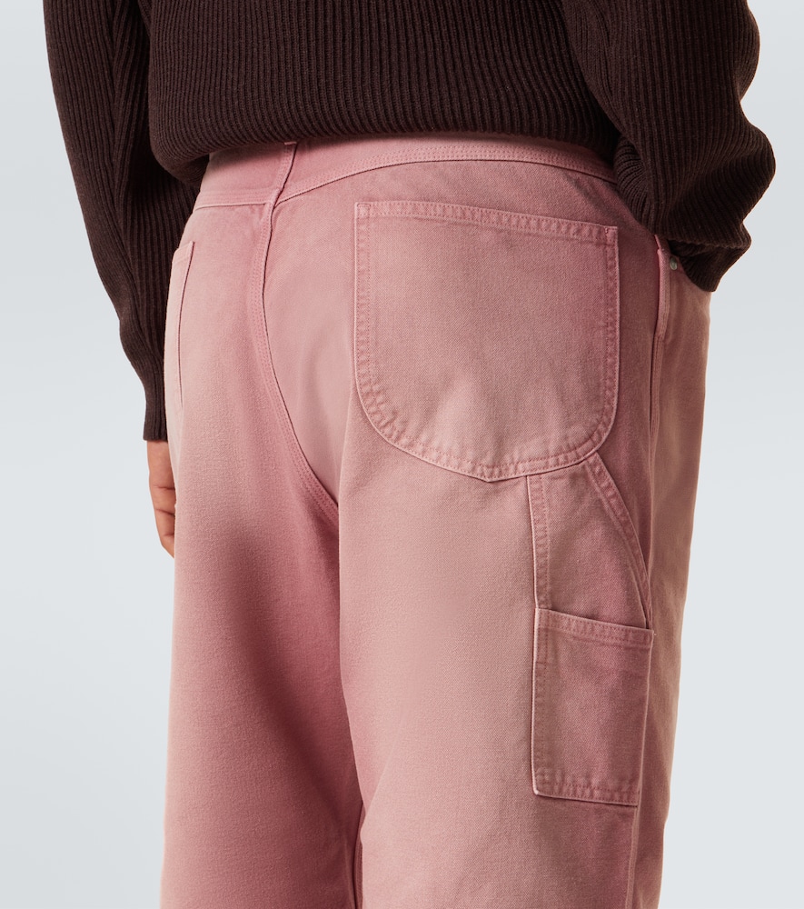 Auralee Faded Wide-leg Jeans In Pink