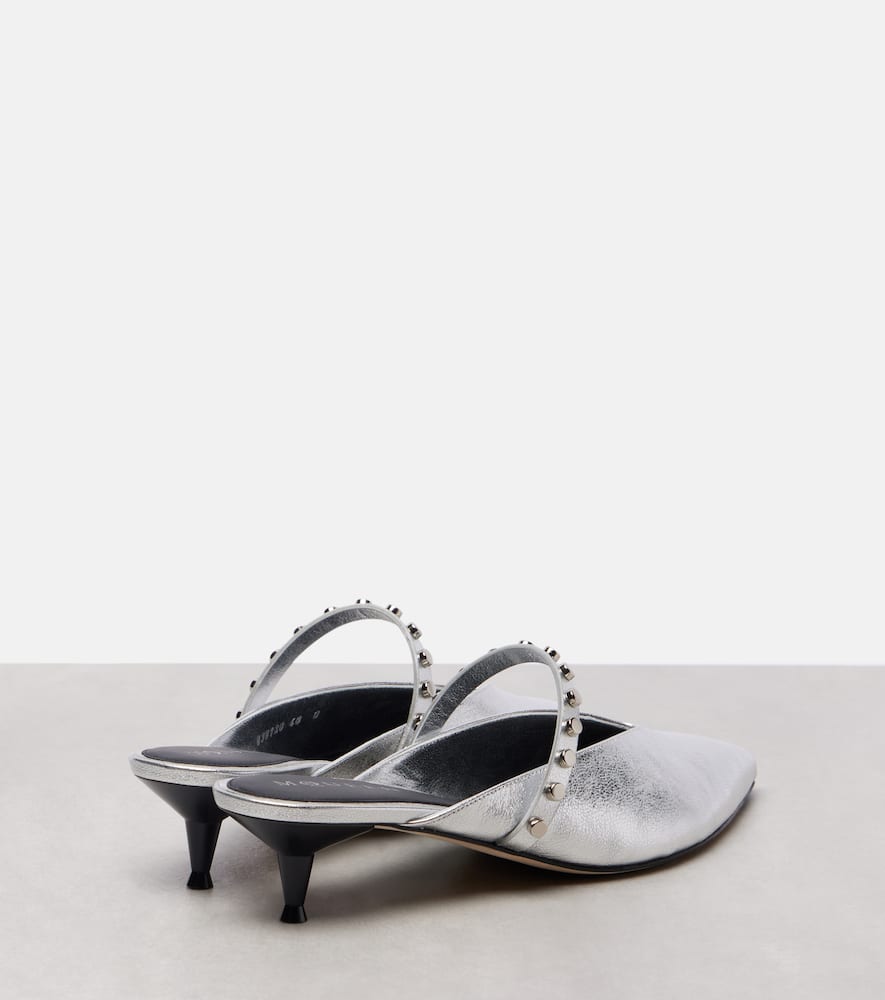 Alexander Mcqueen Revel Mule In Silver