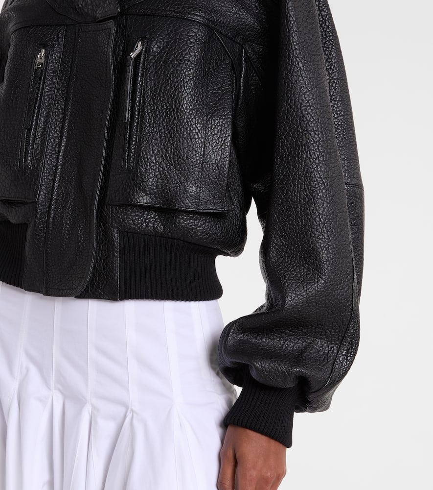 Jacquemus Women Black Grained Lambskin Leather The Tore Jacket In Multi
