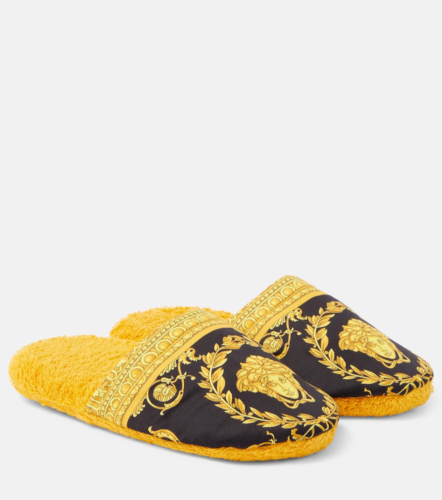 VERSACE Versace Home I Love Baroque cotton slippers　ヴェルサーチ ホーム アイ ラブ バロック コットン スリッポン