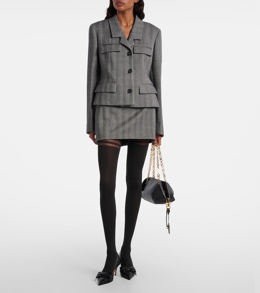 Wolford Suspender-patterned Tights In Black