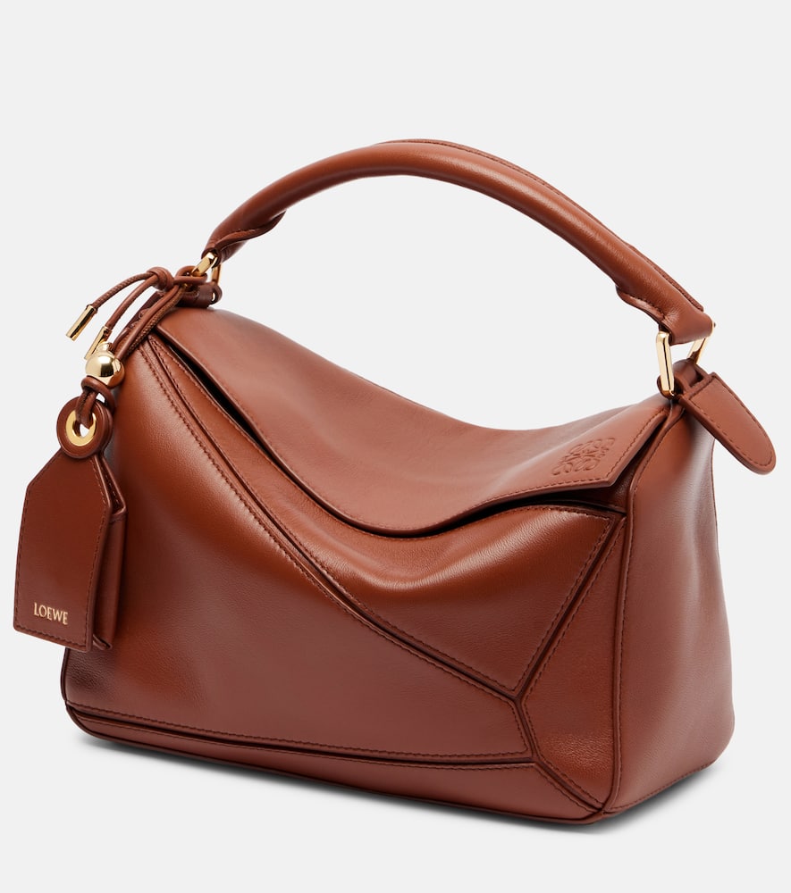 Loewe Featherlight Puzzle Small Shoulder Bag In Brown