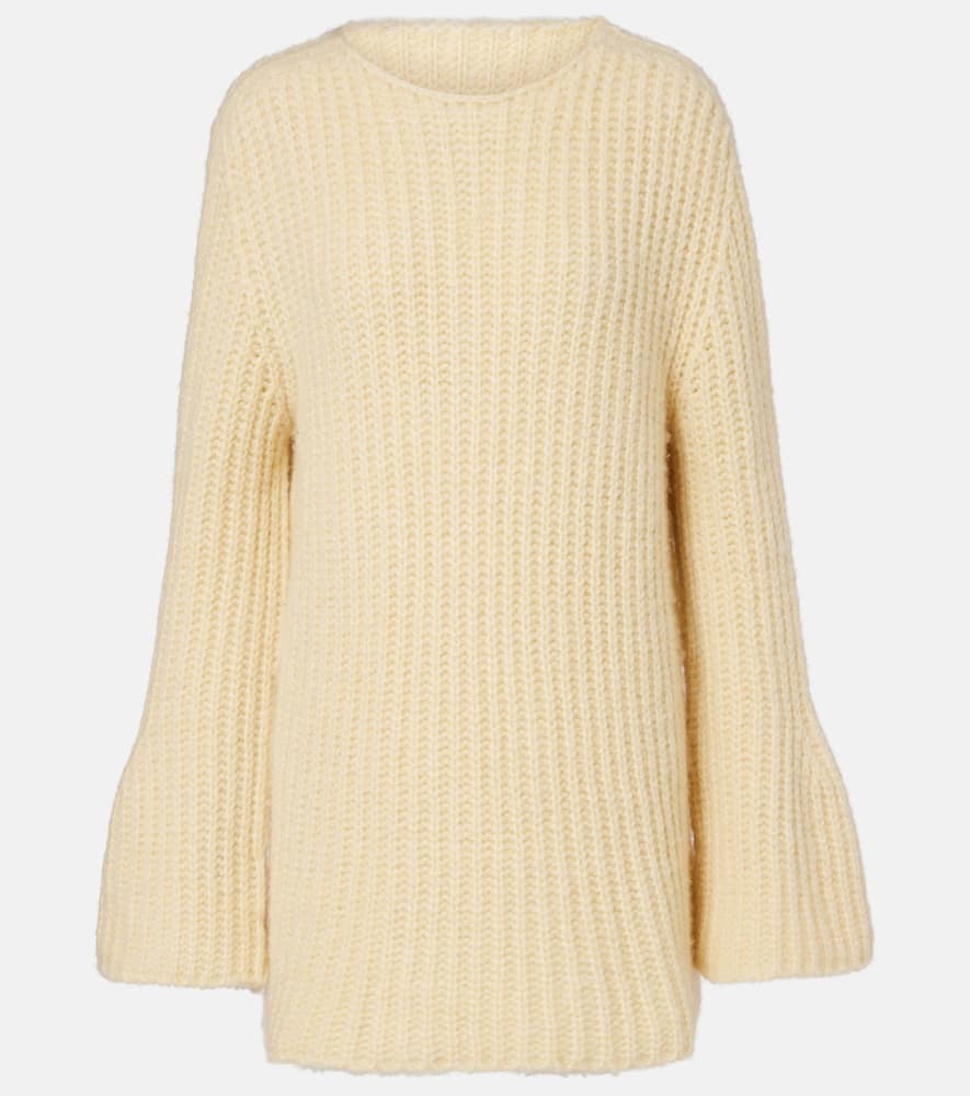 The Row Mirr Ribbed-knit Cashmere Sweater In Gold