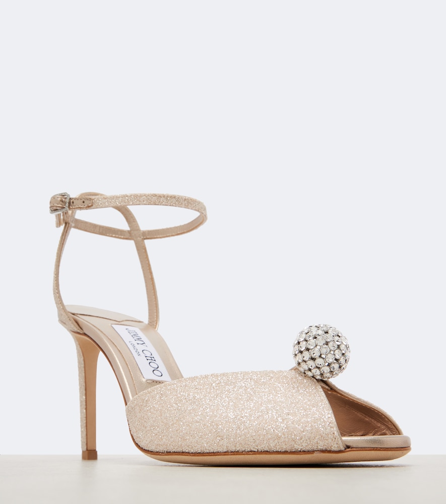 Sacora 85 Glitter Peep-Toe Sandals