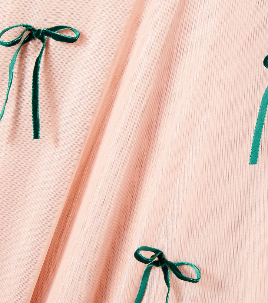 Oseree Oséree Kids Bow-detail Tulle Dress In Pink
